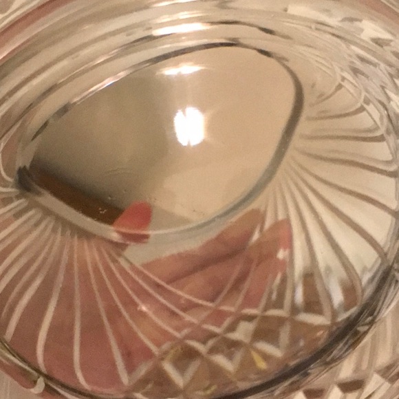 Vintage Crystal Heavy Cut Glass or Pressed Ice Bucket Clear Silver - Picture 9 of 9